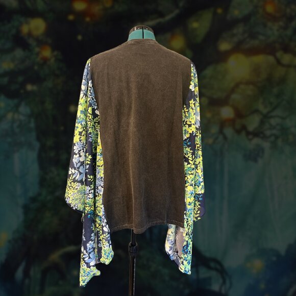Upcycled Jimi Hendrix Tee Kimono top – One Size, NWT, Festival Boho Layer - Picture 4 of 4